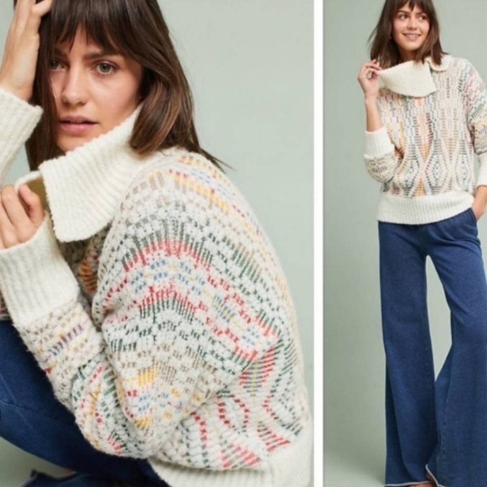 Sleeping on Snow Anthropologie CowlNeck Sweater
